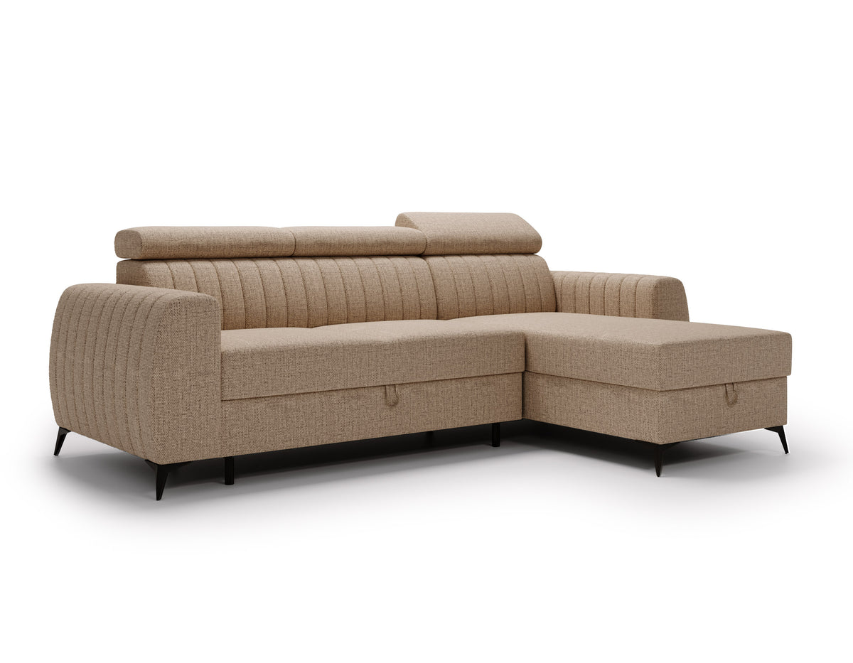UNIVERSAL CORNER AURA 258CM / SPRINGS + FOAM CHOICE OF COLOR