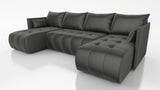 NEW! CORNER SOFA BED NESS U SHAPE *CHOICE OF COLORS* / SPRINGS + FOAM - Anna Furniture