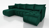 NEW! CORNER SOFA BED NESS U SHAPE *CHOICE OF COLORS* / SPRINGS + FOAM - Anna Furniture