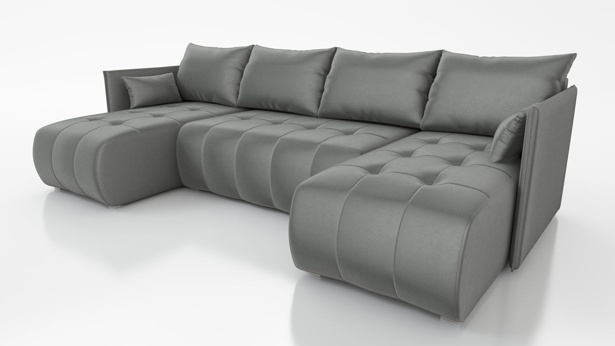 NEW! CORNER SOFA BED NESS U SHAPE *CHOICE OF COLORS* / SPRINGS + FOAM - Anna Furniture
