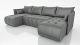 NEW! CORNER SOFA BED NESS U SHAPE *CHOICE OF COLORS* / SPRINGS + FOAM - Anna Furniture