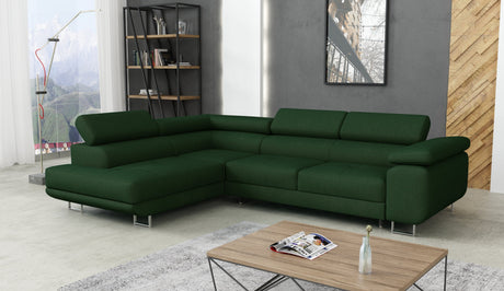 CORNER SOFA BED CALIPSO 275CM KRONOS14 / SPRINGS + FOAMMade in KRONOS fabric click hereProduct dimensions:- width: 275 cm- depth: 203 cm- seat depth: 56 cm- seat height: 43 cm- corner height: 90 cm- sleeping area: 125x195 cmThe corner is made of high qual