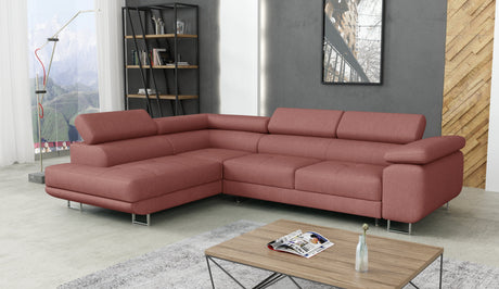 CORNER SOFA BED CALIPSO 275CM KRONOS29 / SPRINGS + FOAMMade in KRONOS fabric click hereProduct dimensions:- width: 275 cm- depth: 203 cm- seat depth: 56 cm- seat height: 43 cm- corner height: 90 cm- sleeping area: 125x195 cmThe corner is made of high qual