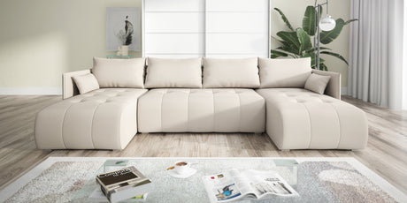 NEW! CORNER SOFA BED NESS U SHAPE *CHOICE OF COLORS* / SPRINGS + FOAM - Anna Furniture