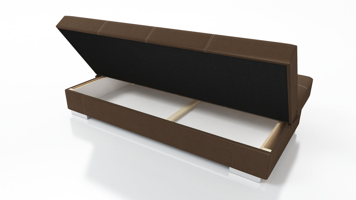 SOFA BED AXEL 195CM SAWANA 16 BROWN / SPRINGS + FOAM