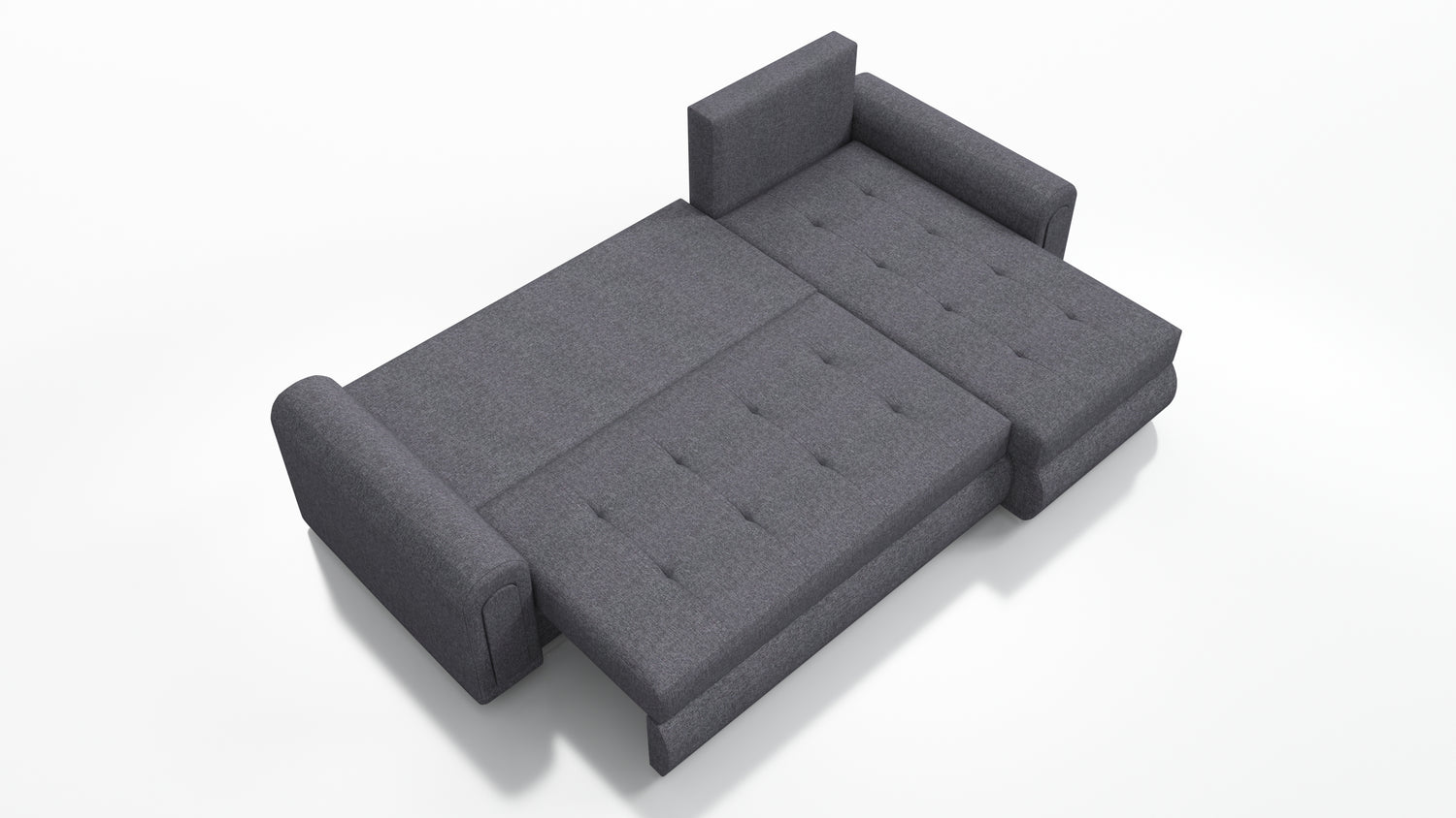 UNIVERSAL CORNER SOFA BED ECO 240CM GREY/BLACK FAUX LEATHER BERLIN 01 / MADRYT 9100 2X STORAGETHIS MODEL IS UNIVERSAL WHICH MEANS YOU CAN CHOOSE CORNER SIDE DURING ASSEMBLY Specifications: frame made of pine wood and furniture board (synee) Seats are made