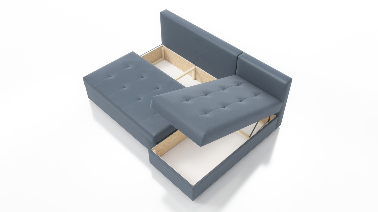 CORNER SOFA BED LOTUS S 200CM 2X STORAGE SPACE