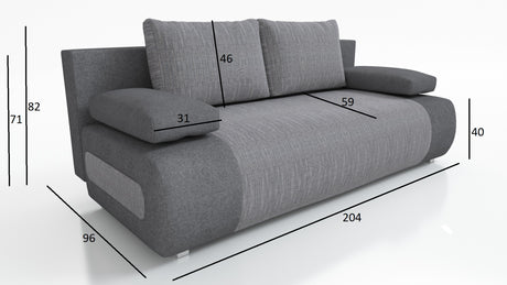NEW!! SOFA BED MIA 204CM BERLIN 01 SAWANA 21The MIA collection's brand new sofa blends timeless design with exceptional functionality. With the implementation of wave springs and highly resilient foam, this sofa guarantees durability even with frequent us