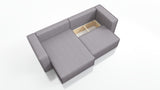 CORNER SOFA BED OTTO VOGUE 255CM UNIVERSAL CORNEROTTO corner sofacontainer dimensions:• length: 97 cm,• width: 62 cm,• height: 24 cm.Sleeping function:width 205 cmdepth 125 cm/ 138 cmpackaging:sides: 95/50/73 28 kgdouble + backrest: 62/78/103 39 kgottoman