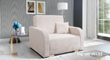 SINGLE SEATER SOFA BED LILY I 103CM / SPRINGS + FOAM / CHOICE OF COLORDimensions:- width 103 cm- height 85 cm- depth 97 cm- sleeping area 80/195 cm Made on a solid wooden frame made of pine, the structure will allow for long-term and trouble-free use Slee