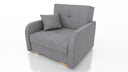 SINGLE SOFA BED OLA I 103cm CHOICE OF COLOR / FOAMDimensions :HEIGHT 85CMDEEPTH 95CMWIDHT 103CMSLEEPING AREA 80X195 cm(no possibility to change dimensions) +/- 3The sofa is made of a wooden frame, the sleeping surface is made of PUR T30 / 42 foam. The sof