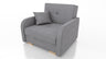 SINGLE SOFA BED OLA I 103cm CHOICE OF COLOR / FOAMDimensions :HEIGHT 85CMDEEPTH 95CMWIDHT 103CMSLEEPING AREA 80X195 cm(no possibility to change dimensions) +/- 3The sofa is made of a wooden frame, the sleeping surface is made of PUR T30 / 42 foam. The sof