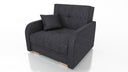 SINGLE SOFA BED OLA I 103cm CHOICE OF COLOR / FOAMDimensions :HEIGHT 85CMDEEPTH 95CMWIDHT 103CMSLEEPING AREA 80X195 cm(no possibility to change dimensions) +/- 3The sofa is made of a wooden frame, the sleeping surface is made of PUR T30 / 42 foam. The sof