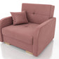 SINGLE SOFA BED OLA I 103cm CHOICE OF COLOR / FOAMDimensions :HEIGHT 85CMDEEPTH 95CMWIDHT 103CMSLEEPING AREA 80X195 cm(no possibility to change dimensions) +/- 3The sofa is made of a wooden frame, the sleeping surface is made of PUR T30 / 42 foam. The sof