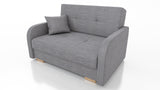 TWO SEATER SOFA BED OLA II 136CM CHOICE OF COLOR / FOAMDimensions :HEIGHT 85CMDEEPTH 95CMWIDHT 136CMSLEEPING AREA 113x195cm(no possibility to change dimensions) +/- 3The sofa is made of a wooden frame, the sleeping surface is made of PUR T30 / 42 foam. Th