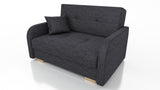TWO SEATER SOFA BED OLA II 136CM CHOICE OF COLOR / FOAMDimensions :HEIGHT 85CMDEEPTH 95CMWIDHT 136CMSLEEPING AREA 113x195cm(no possibility to change dimensions) +/- 3The sofa is made of a wooden frame, the sleeping surface is made of PUR T30 / 42 foam. Th
