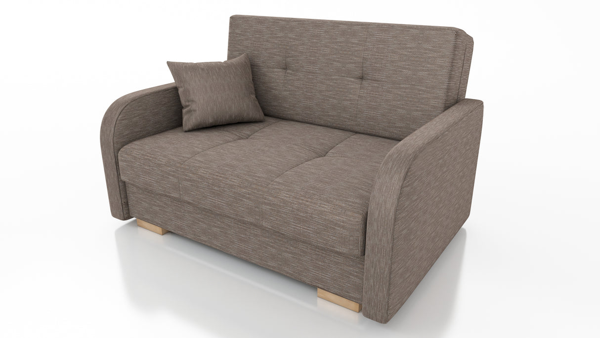 TWO SEATER SOFA BED OLA II 136CM CHOICE OF COLOR / FOAMDimensions :HEIGHT 85CMDEEPTH 95CMWIDHT 136CMSLEEPING AREA 113x195cm(no possibility to change dimensions) +/- 3The sofa is made of a wooden frame, the sleeping surface is made of PUR T30 / 42 foam. Th