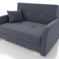 TWO SEATER SOFA BED OLA II 136CM CHOICE OF COLOR / FOAMDimensions :HEIGHT 85CMDEEPTH 95CMWIDHT 136CMSLEEPING AREA 113x195cm(no possibility to change dimensions) +/- 3The sofa is made of a wooden frame, the sleeping surface is made of PUR T30 / 42 foam. Th
