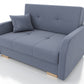 TWO SEATER SOFA BED OLA II 136CM CHOICE OF COLOR / FOAMDimensions :HEIGHT 85CMDEEPTH 95CMWIDHT 136CMSLEEPING AREA 113x195cm(no possibility to change dimensions) +/- 3The sofa is made of a wooden frame, the sleeping surface is made of PUR T30 / 42 foam. Th