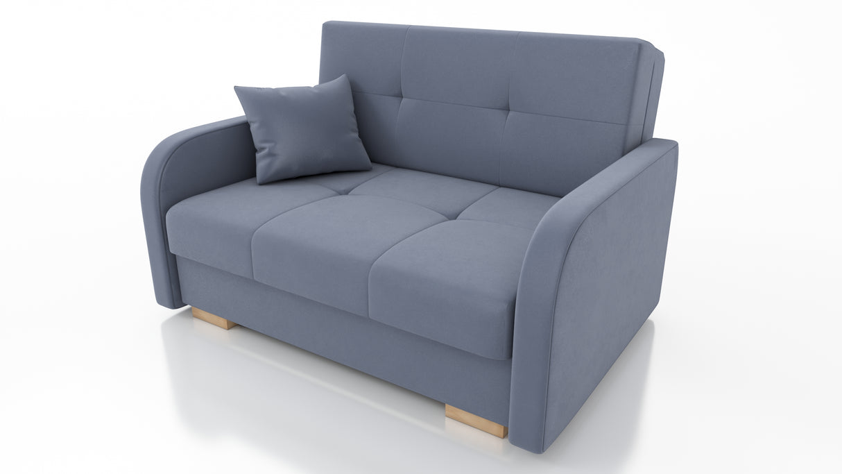 TWO SEATER SOFA BED OLA II 136CM CHOICE OF COLOR / FOAMDimensions :HEIGHT 85CMDEEPTH 95CMWIDHT 136CMSLEEPING AREA 113x195cm(no possibility to change dimensions) +/- 3The sofa is made of a wooden frame, the sleeping surface is made of PUR T30 / 42 foam. Th