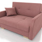 TWO SEATER SOFA BED OLA II 136CM CHOICE OF COLOR / FOAMDimensions :HEIGHT 85CMDEEPTH 95CMWIDHT 136CMSLEEPING AREA 113x195cm(no possibility to change dimensions) +/- 3The sofa is made of a wooden frame, the sleeping surface is made of PUR T30 / 42 foam. Th