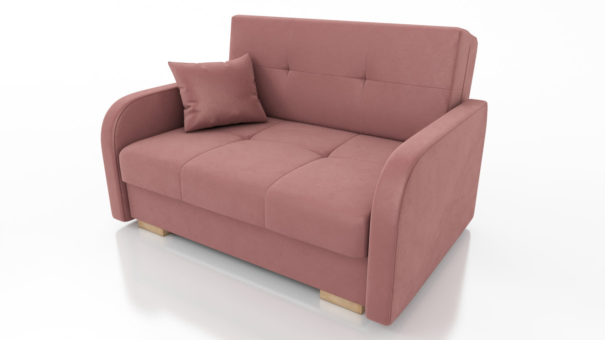TWO SEATER SOFA BED OLA II 136CM CHOICE OF COLOR / FOAMDimensions :HEIGHT 85CMDEEPTH 95CMWIDHT 136CMSLEEPING AREA 113x195cm(no possibility to change dimensions) +/- 3The sofa is made of a wooden frame, the sleeping surface is made of PUR T30 / 42 foam. Th