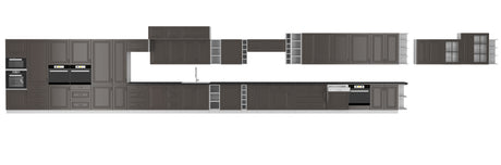 STILO KITCHEN SET CHOICE OF 4 COLOR VARIANTSFEATURESSilent closing systemColors/materials:white matt / artisanFront:- 16mm matt white MDF board, STILO cutter- handle: metal, blackCorps:- 16mm Artisan Oak laminated board- Artisan Oak melamine edgeThe set i