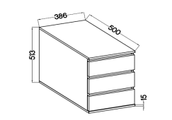 INSERT DRAWS FOR WARDROBES SELENA 38.6CM386 X 513 X 500 MMAnna Furniture