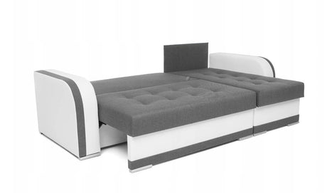 CORNER SOFA BED DINA 236CM 2X STORAGE SPACE CHOICE OF COLOR UNIVERSAL CORNER RIGHT/LEFT CORNER / BONELL SPRINGS + FOAM - Anna Furniture