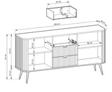Storage cabinet ZOVA 02 CASHMEREProduct description Dimensions Width 103cm Height 129cm Depth 39cm Details Colour cashmere Material Laminated board 18mm / MDF-board 18mm Veneer ABS edges Legs Metal, in black (23cm) Warranty 24 monthsUncategorizedAnna Furn
