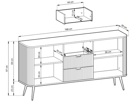 Storage cabinet ZOVA 02 CASHMEREProduct description Dimensions Width 103cm Height 129cm Depth 39cm Details Colour cashmere Material Laminated board 18mm / MDF-board 18mm Veneer ABS edges Legs Metal, in black (23cm) Warranty 24 monthsUncategorizedAnna Furn