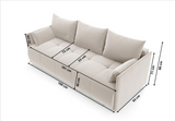 NEW!  SOFA BED NESS 199CM SPINGS + FOAM / CHOICE OF COLOR - Anna Furniture