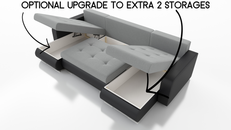 CORNER SOFA BED DAVY U 300CM CHOICE OF COLORS / BONNELL SPRING + FOAMDimensions width: 300 depth: 152 height: 87 sleeping area: 122×246MADE IN KRONOS FABRIC CLICK HEREBERLIN FABRIC CLICK HEREINARI FABRIC CLICK HEREMADRYT FAUX LEATHER CLICK HERE Specificat