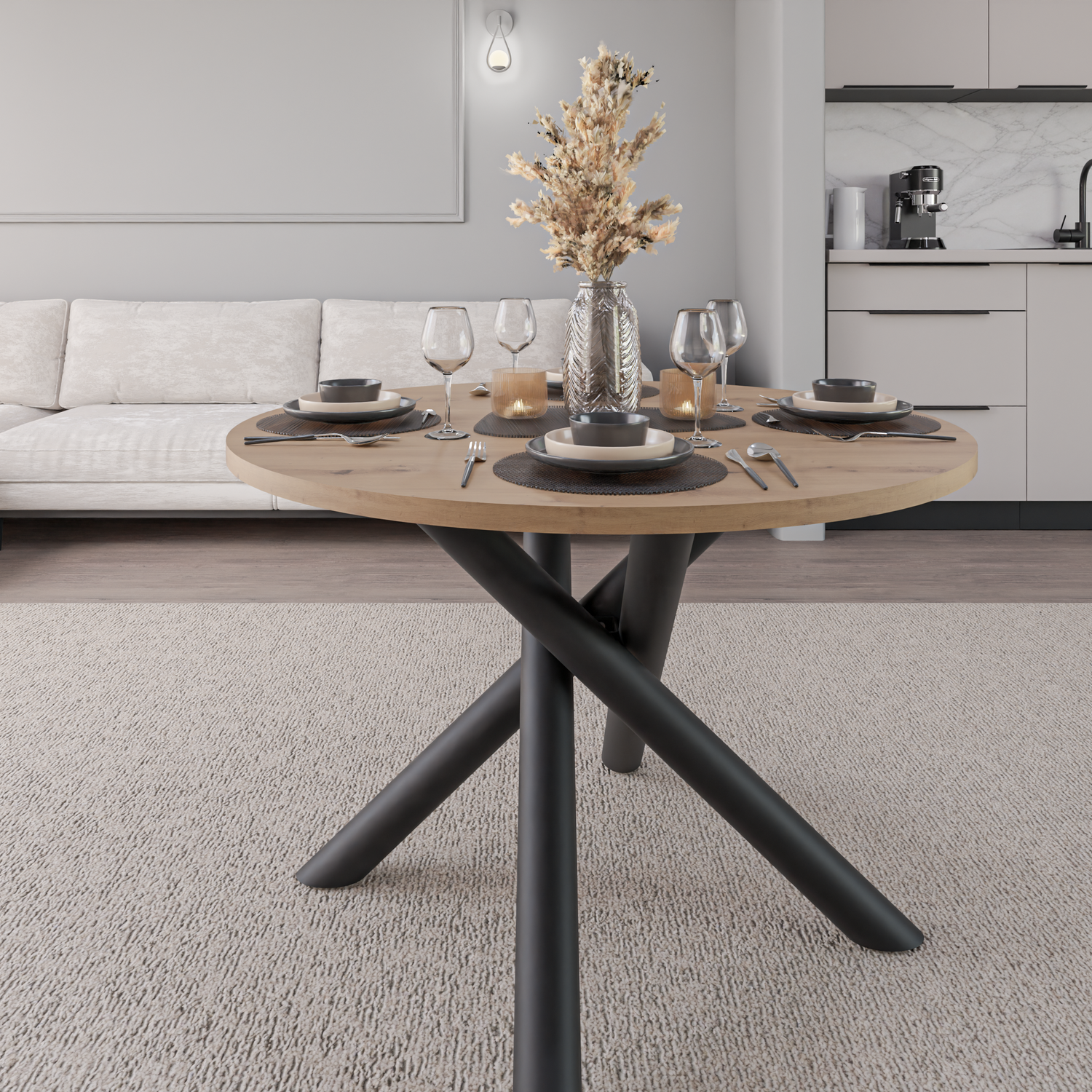 OSLO DINING TABLE ARTISAN OAK 110CM