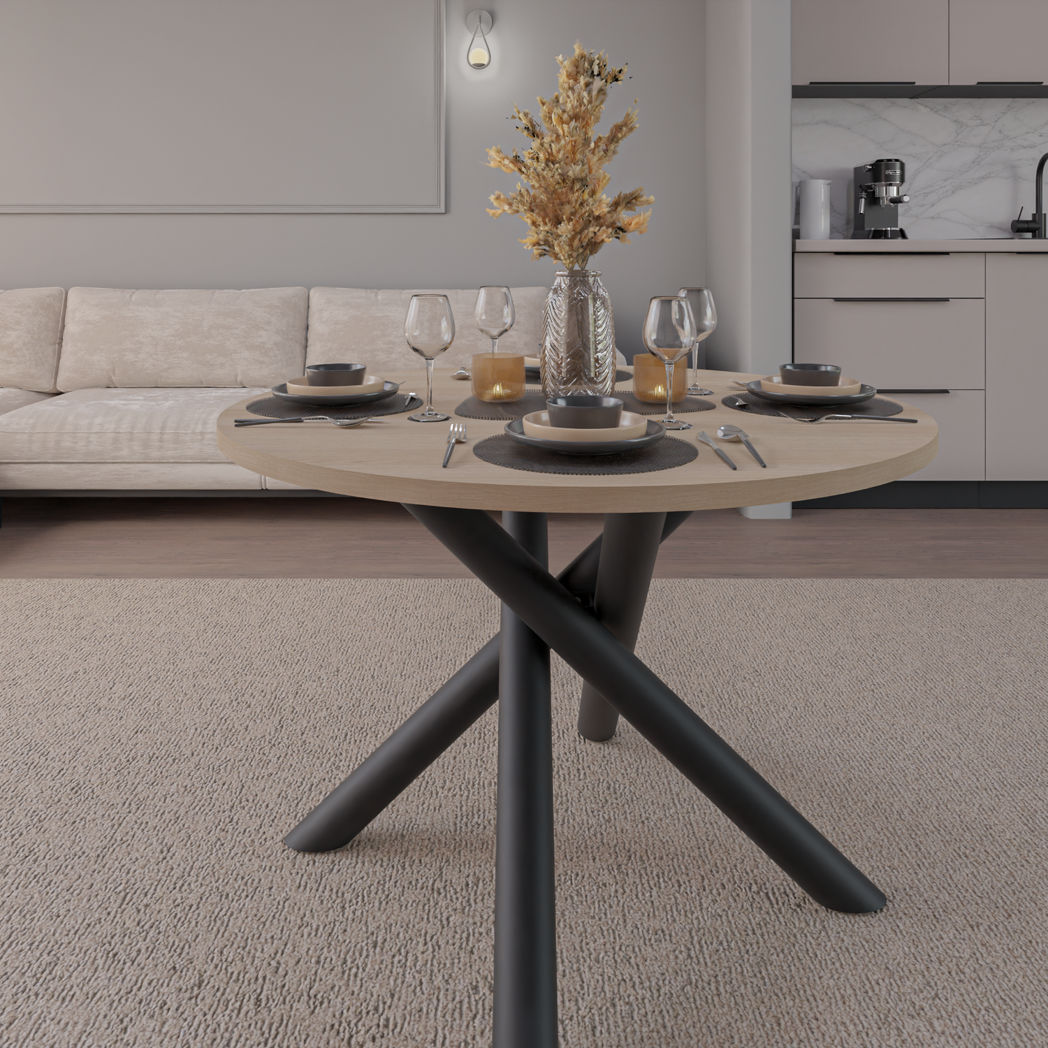 OSLO DINING TABLE LINDBERG OAK 110CM