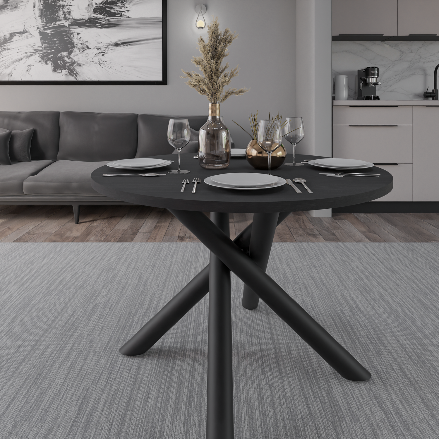 OSLO DINING TABLE PORTLAND ASH 110CM