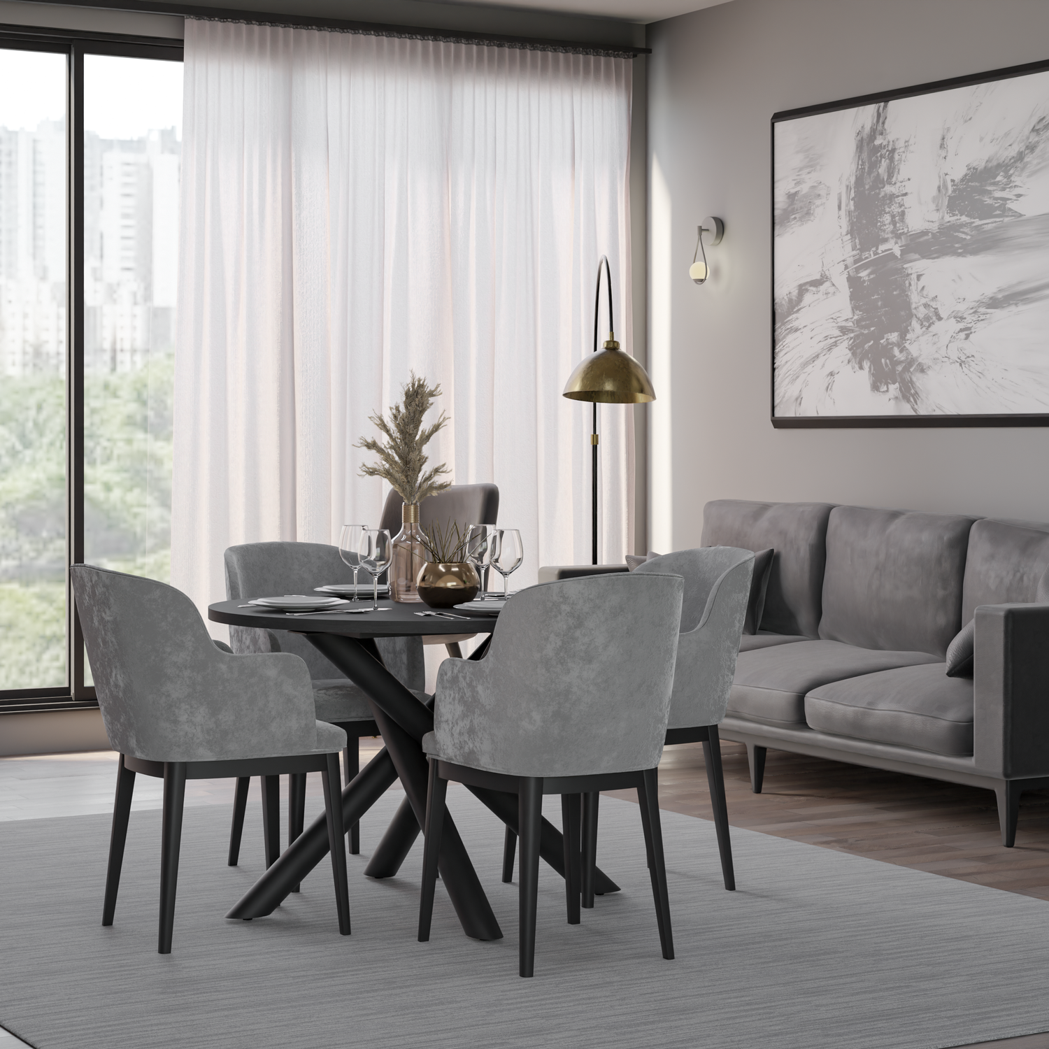 OSLO DINING TABLE PORTLAND ASH 110CM