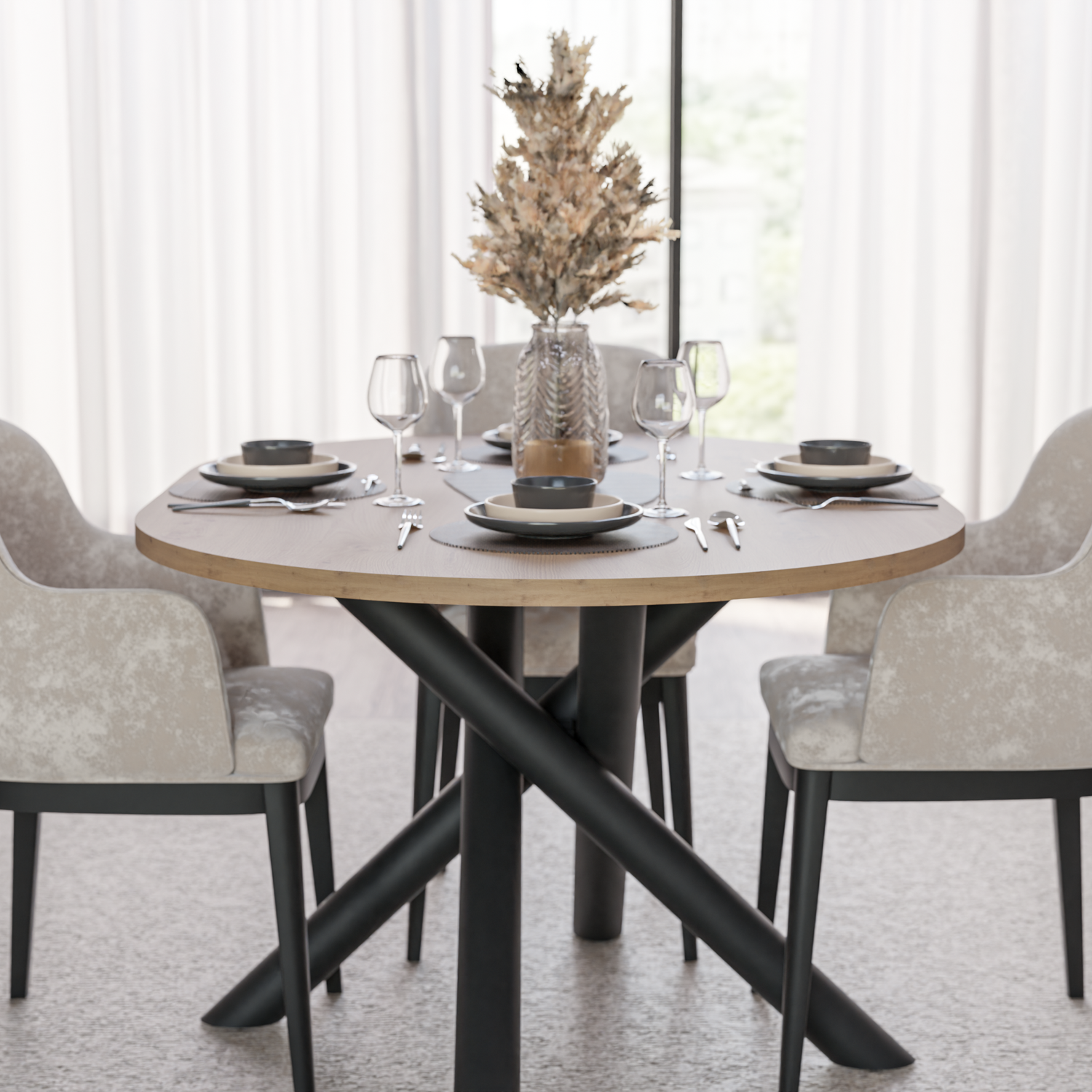 OSLO DINING TABLE ARTISAN OAK 138x100 cm