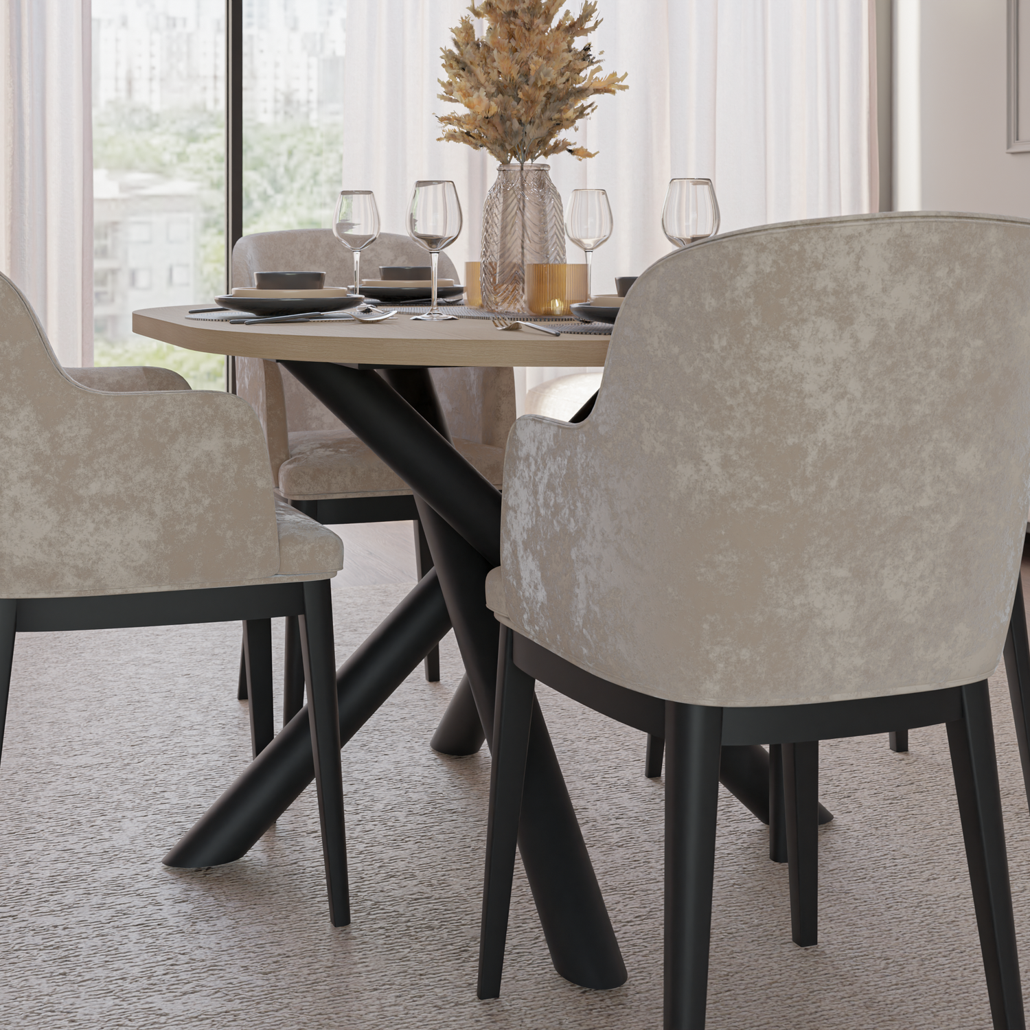 OSLO DINING TABLE LINDBERG OAK 138X100CM