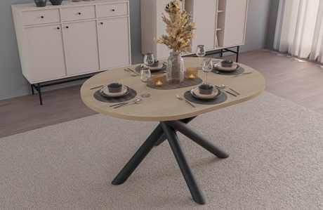 OSLO DINING TABLE LINDBERG OAK 138X100CM - Anna Furniture