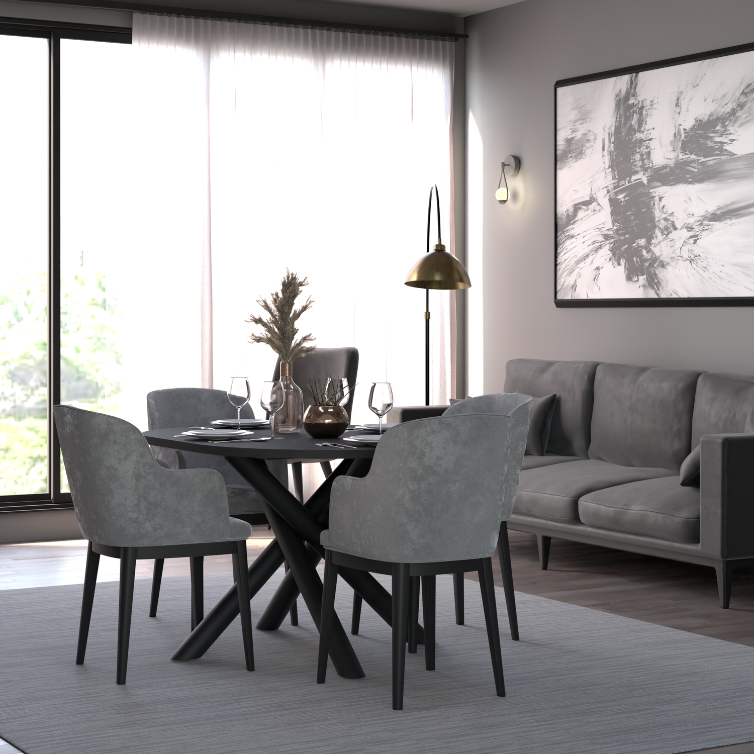 OSLO DINING TABLE PORTLAND ASH 138X110CM