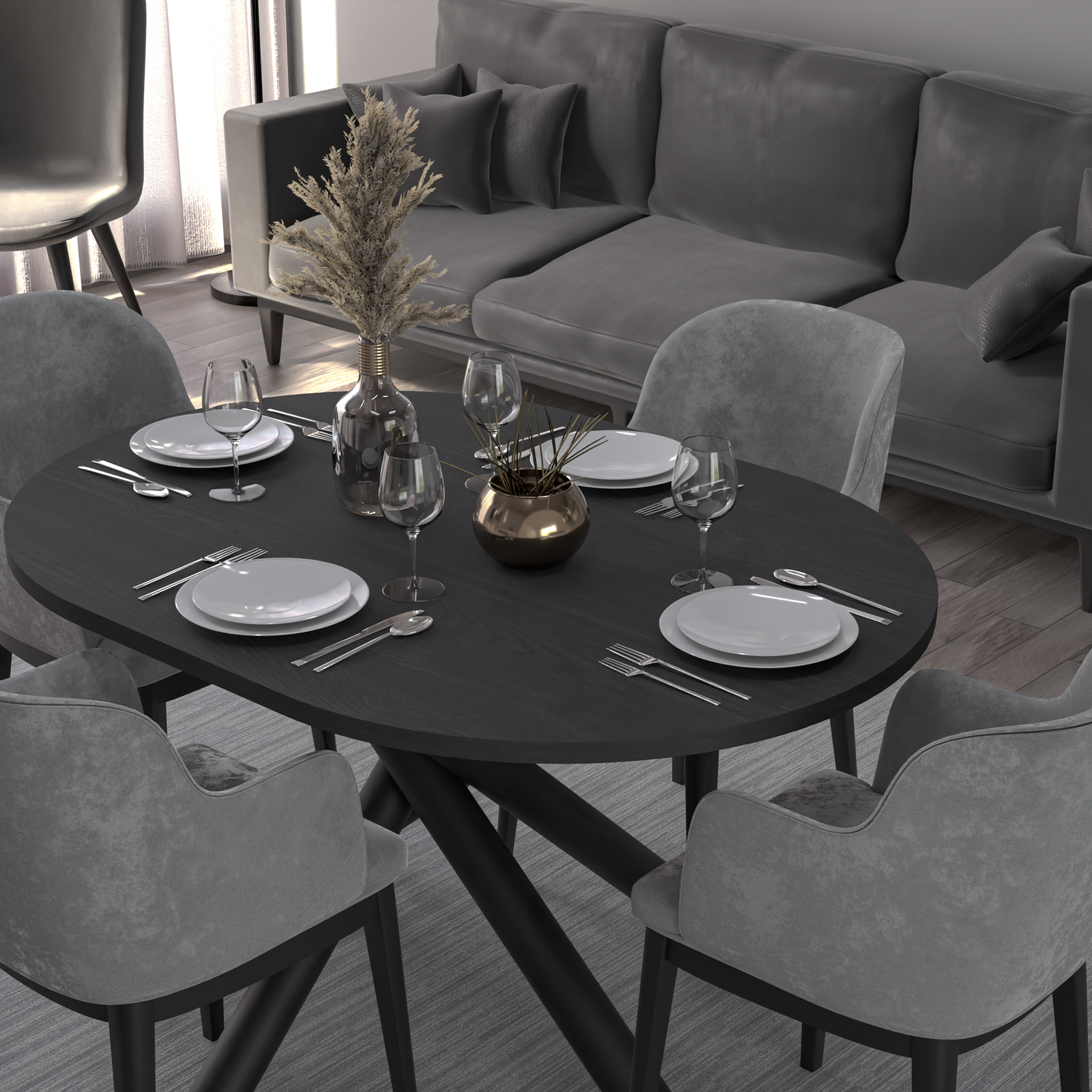 OSLO DINING TABLE PORTLAND ASH 138X110CM