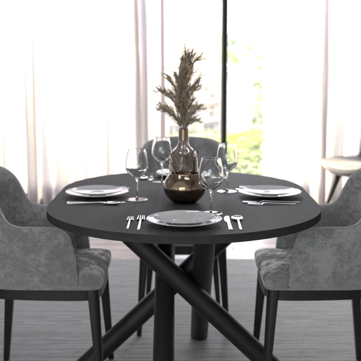 OSLO DINING TABLE PORTLAND ASH 138X110CM