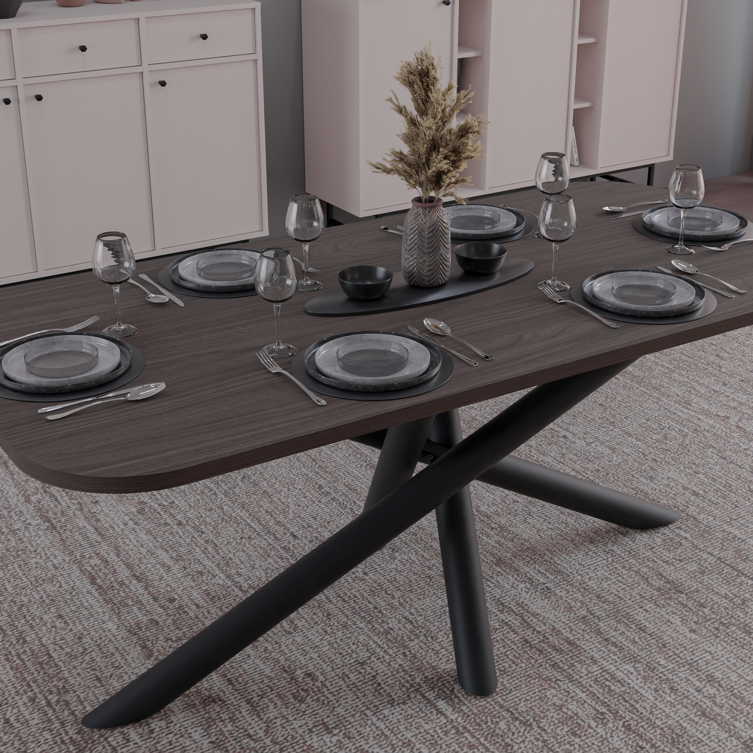 OSLO DINING TABLE WISCONSIN WALNUT 185X90CM