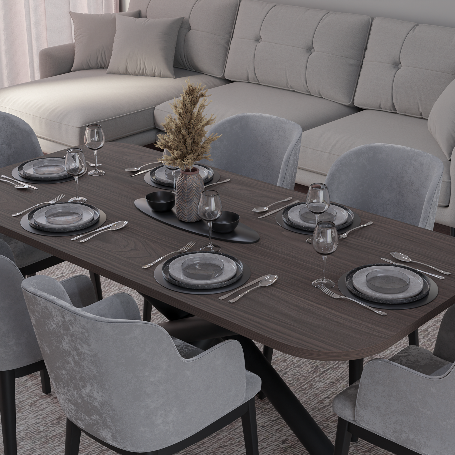 OSLO DINING TABLE WISCONSIN WALNUT 185X90CM