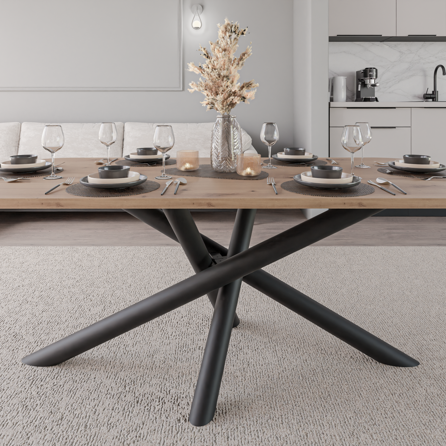 OSLO DINING TABLE ARTISAN OAK  185X90CM