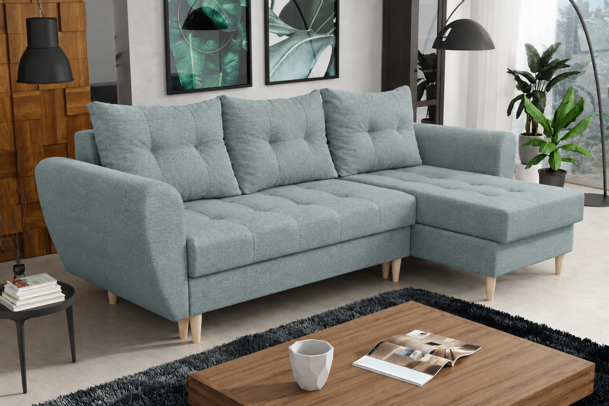 CORNER SOFA BED PALMO 2X STORAGE SPACE MALMO 72 240cm universal RIGHT/LEFT CORNER / BONELL SPRINGS + FOAM (Copy)
