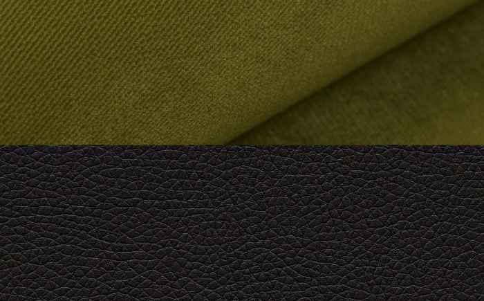 ASH II 273CM KRONOS 17 / SOFT 1114 RIGHT CORNERWavy springs + foam Large sleeping areaTOP OF THE SOFA FABRIC KRONOS 17 BOTTOM FAUX BLACK LEATHER Dimensions W: 273cm D:203cm H: 90cm Sleeping area: 195x123cmAnna Furniture