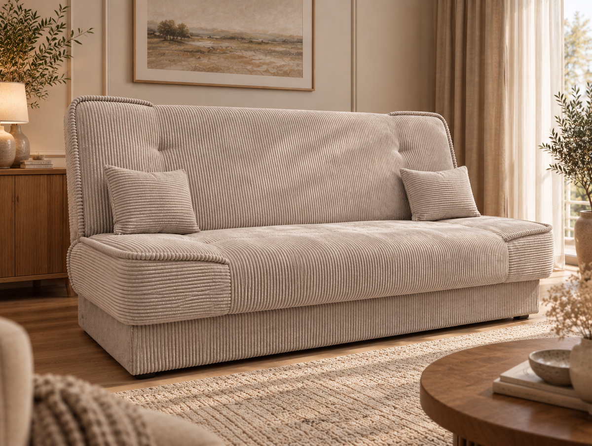 SOFA BED WOLY 198CM / SPRINGS + FOAM - Anna Furniture