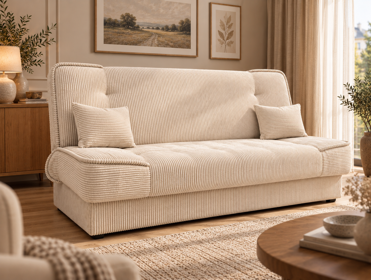 SOFA BED WOLY 198CM / SPRINGS + FOAM - Anna Furniture